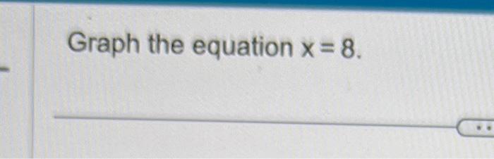 x y 8 graph the equation