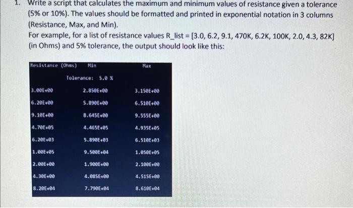 Solved Write a script that calculates the maximum and | Chegg.com