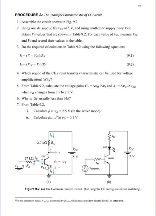 Solved (1) T确 +∞ 78 RESULTS Table 9.2 Measured Data (Rounded | Chegg.com