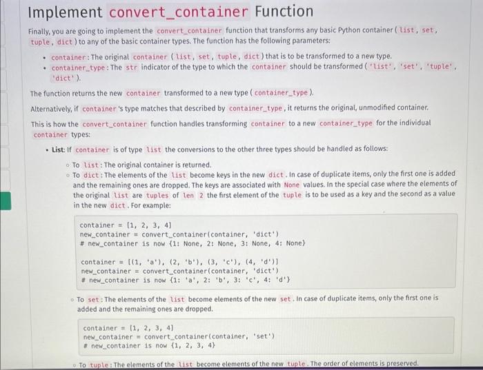 Solved Ially, you are going to implement the | Chegg.com