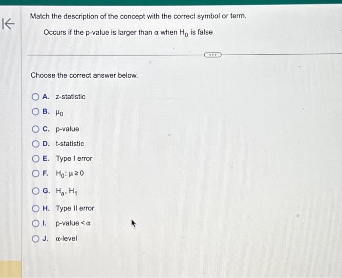 Solved Match The Description Of The Concept With The Correct | Chegg.com