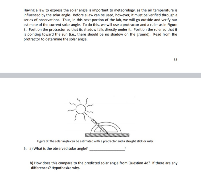 Solved 4. Calculate the solar angle for your location for | Chegg.com