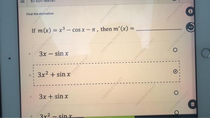 Solved Maty Cerivative S1 Ec Find The 3792 3335 2 Chegg Com