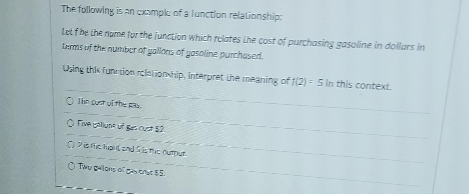 Solved The following is an example of a function | Chegg.com
