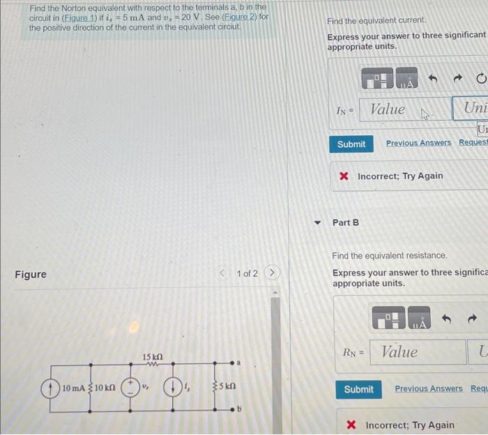 Solved Find The Norton Equivalent With Respect To The | Chegg.com