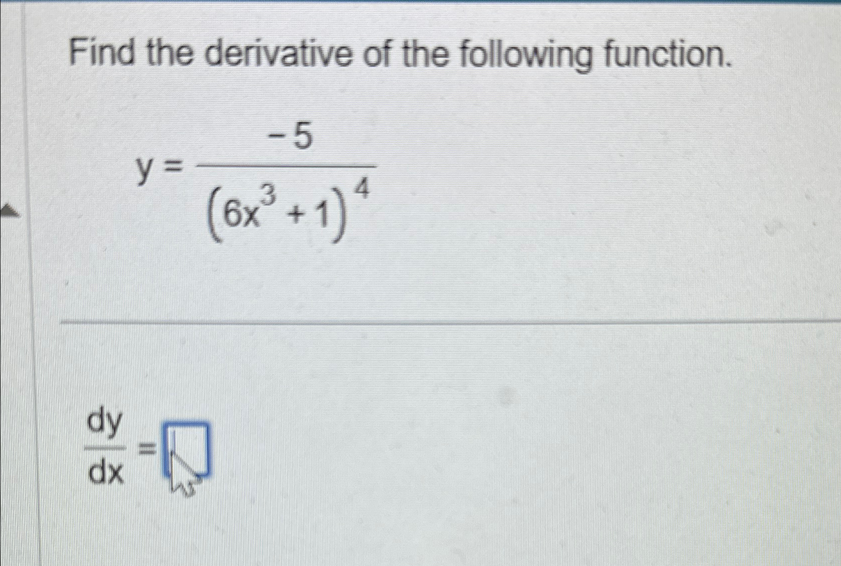 Solved Find the derivative of the following | Chegg.com
