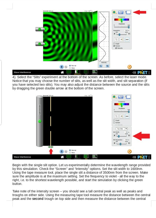 Solved Procedure 1 Navigate To The Wave Interference Lab Chegg