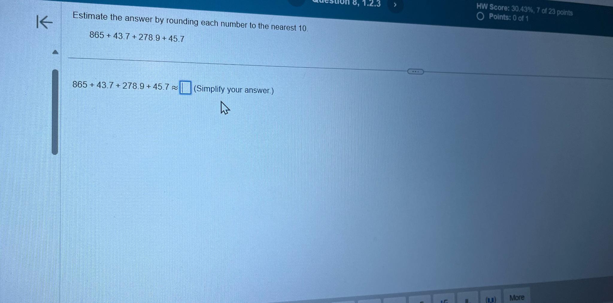 Solved Estimate the answer by rounding each number to the | Chegg.com