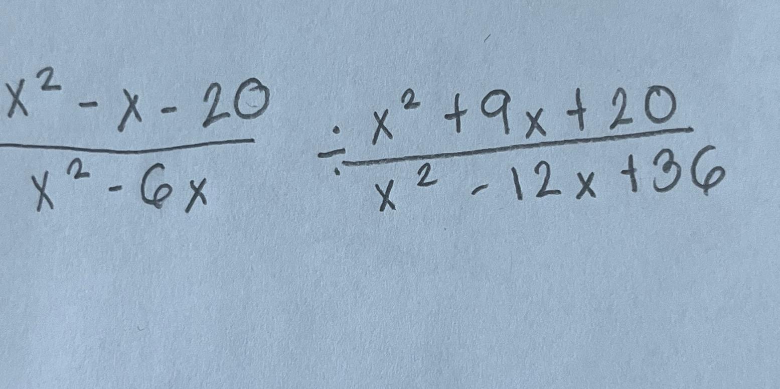 6 x 2 2 3x 2x 20