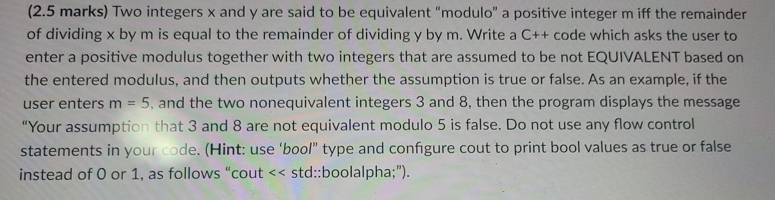 Solved (2.5 marks) Two integers x and y are said to be | Chegg.com