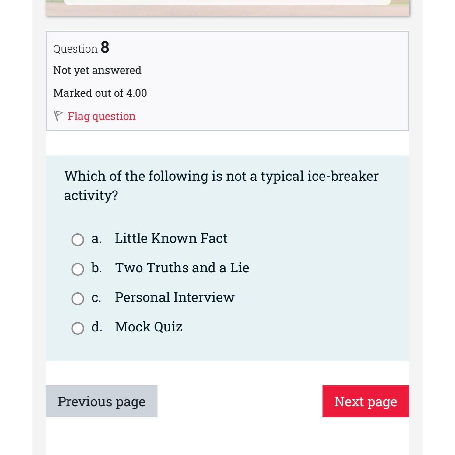 Solved Question 8Not yet answeredMarked out of 4.00Flag | Chegg.com