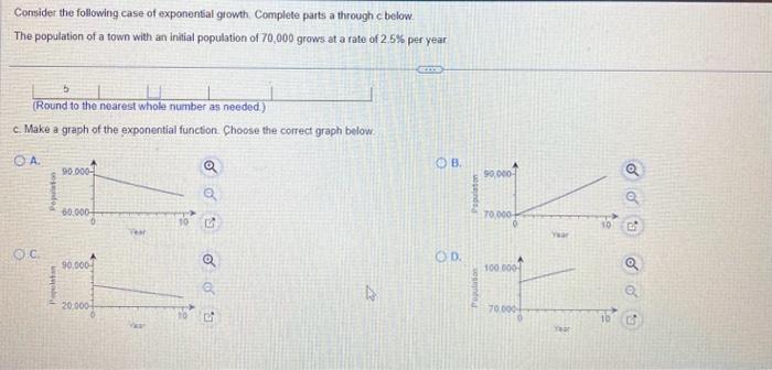 Solved Consider The Following Case Of Exponential Growth. | Chegg.com