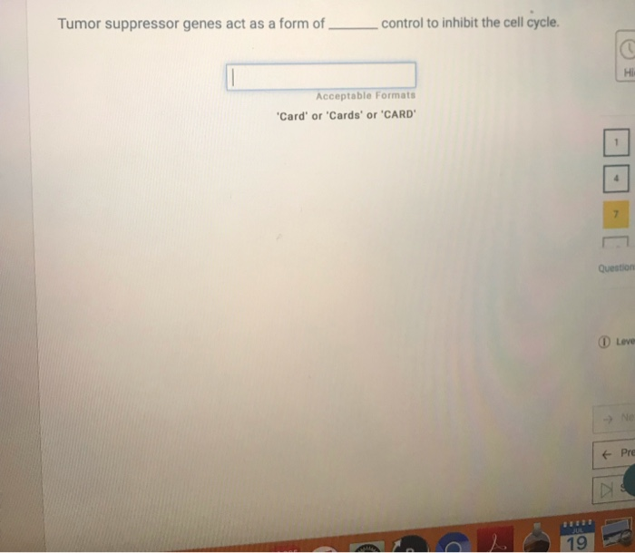Solved Tumor suppressor genes act as a form of control to Biology Diagrams