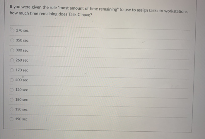 Solved Question 18 1 pts An assembly line has five | Chegg.com