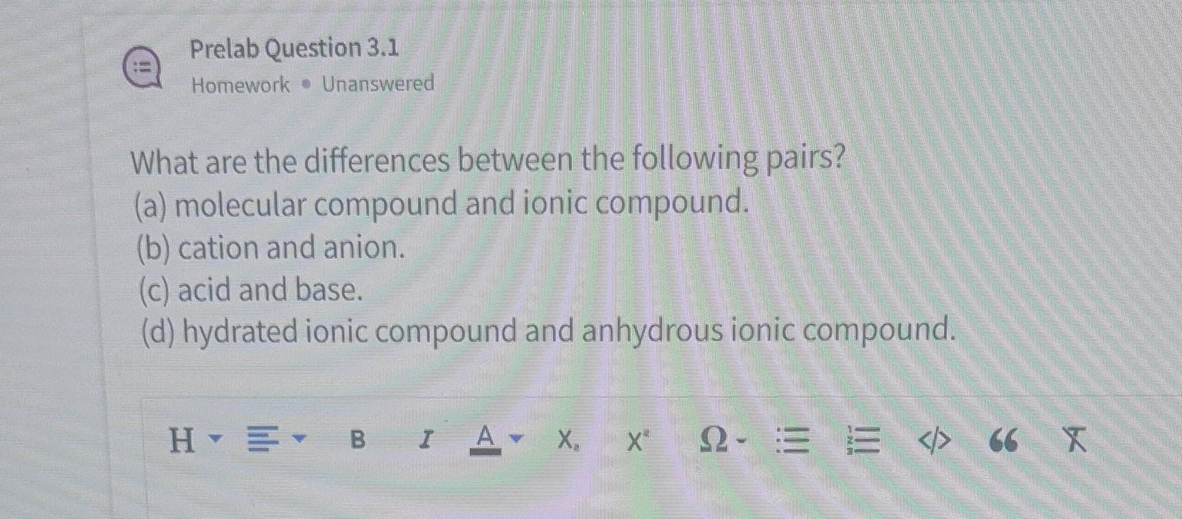 Solved What are the differences between the following pairs? | Chegg.com