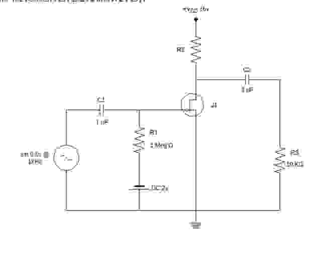 Solved Draw The Common Source Jfet Amplifier With Fixed 8594