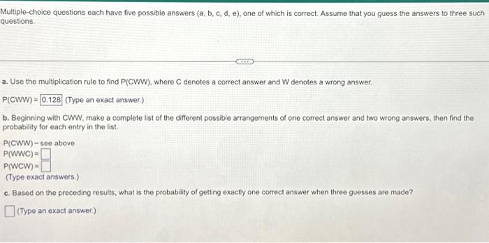 Solved Multiple-choice Questions Each Have Five Possible | Chegg.com