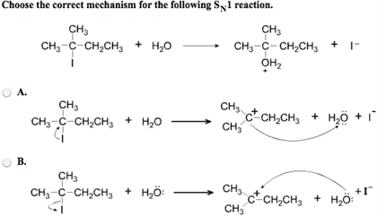 Choose the correct mechanism for the following SN1 | Chegg.com