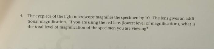 please answer this question the magnification of the | Chegg.com