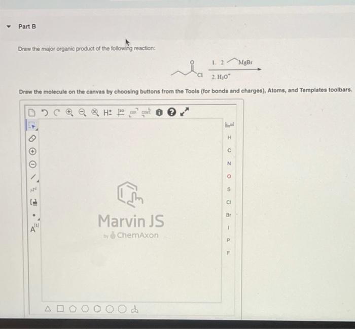 Solved Part 8 Draw The Major Organic Product Of The | Chegg.com