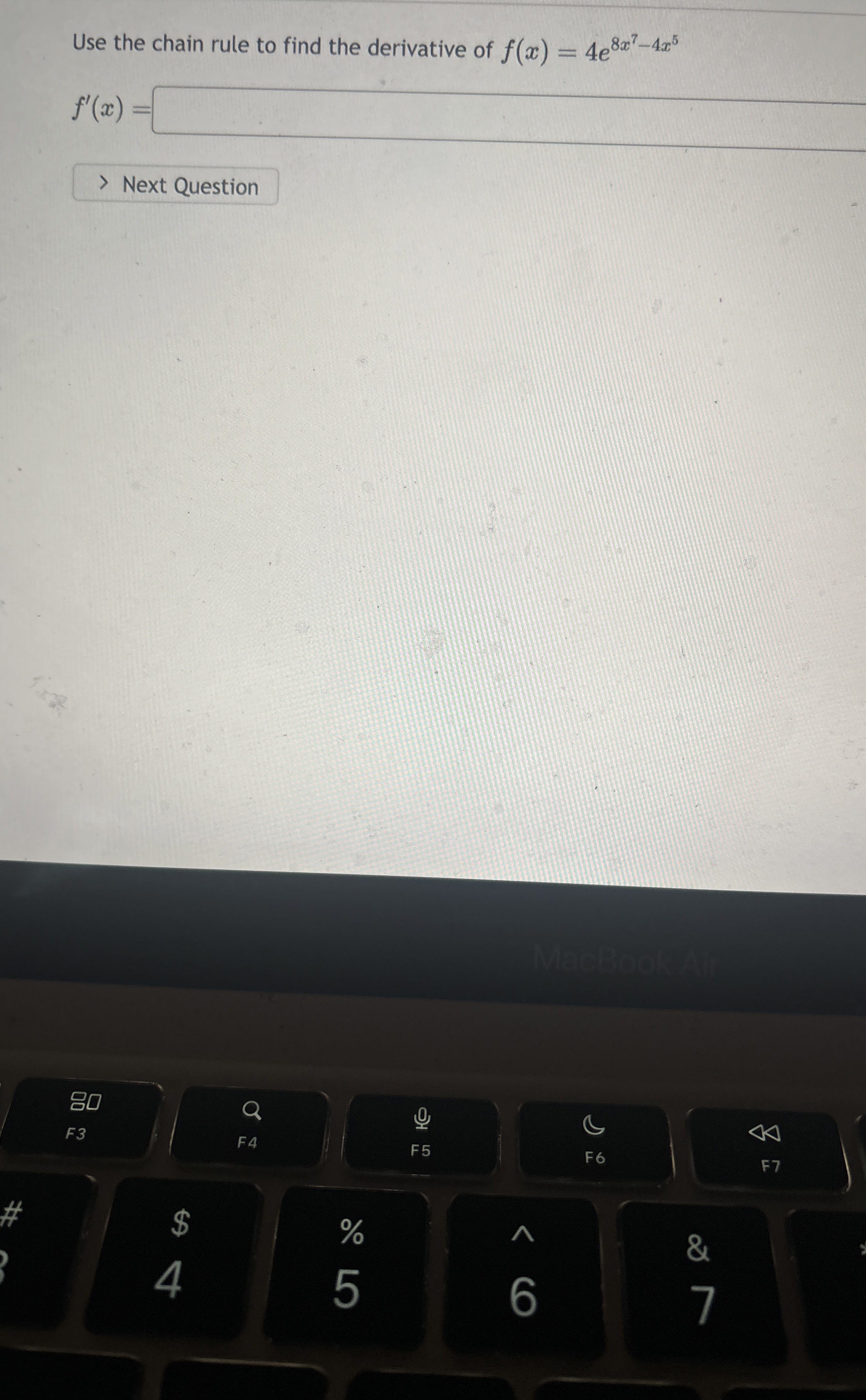 Use the chain rule to find the derivative of