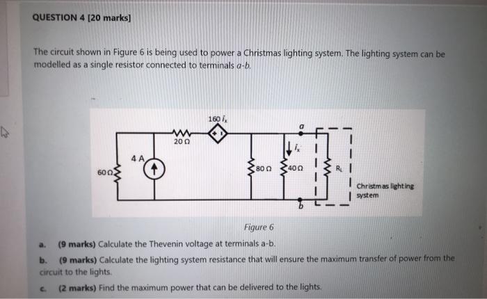 Solved QUESTION 4 [20 marks] The circuit shown in Figure 6 | Chegg.com