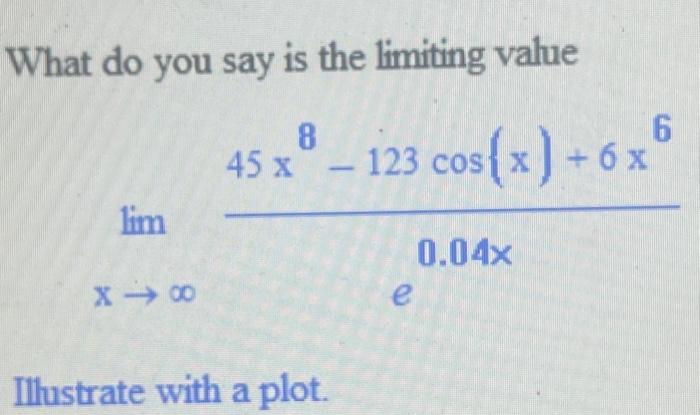 Solved What do you say is the limiting value | Chegg.com