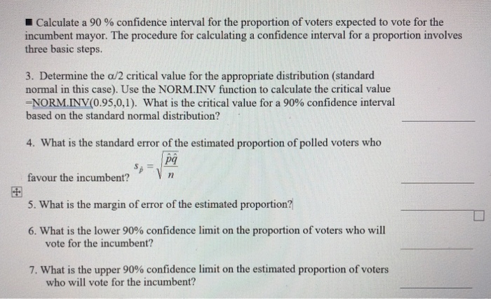 Solved Calculate a 90 % confidence interval for the | Chegg.com