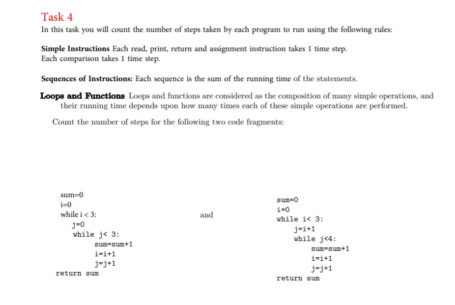 Solved Task 4 In this task you will count the number of | Chegg.com