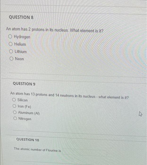 Solved QUESTION 1 The Periodic table is made up of atoms