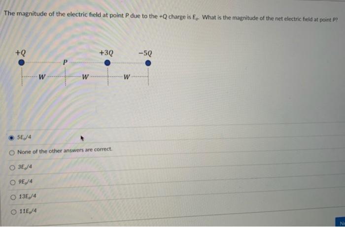 Solved The magnitude of the electric field at point P due to | Chegg.com
