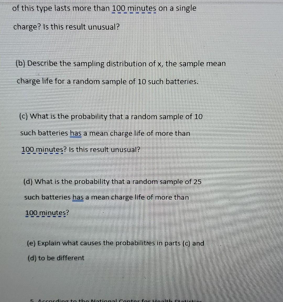 Solved 3. The Charge Life Of A Certain Lithium Ion Battery | Chegg.com