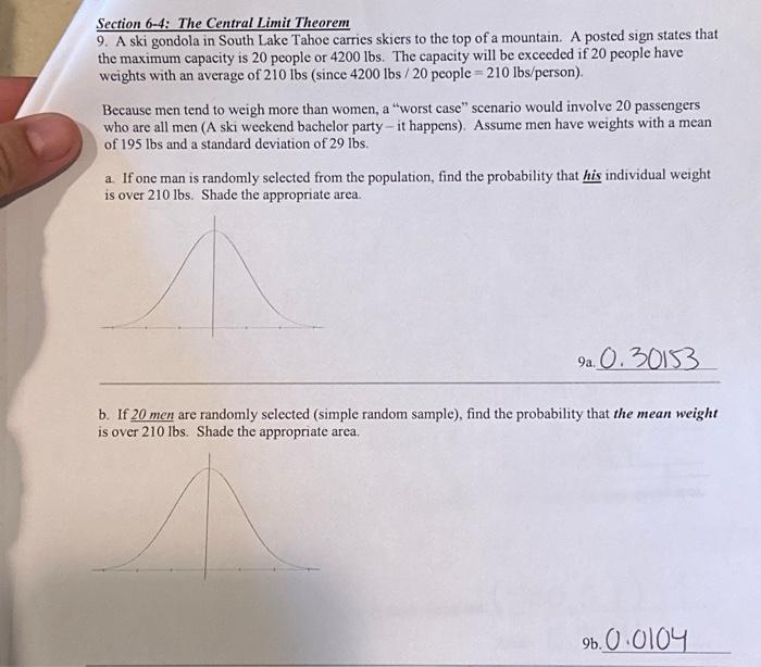 Solved Section 6-4: The Central Limit Theorem 9. A Ski | Chegg.com