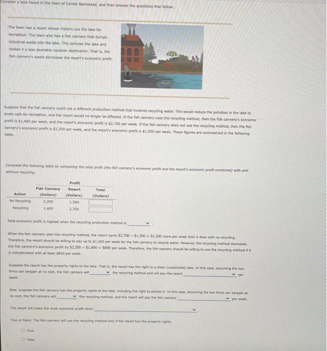 Solved Considera take found in the town of Center Barnstead,