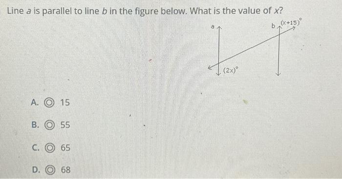 Solved Line A Is Parallel To Line B In The Figure Below. | Chegg.com