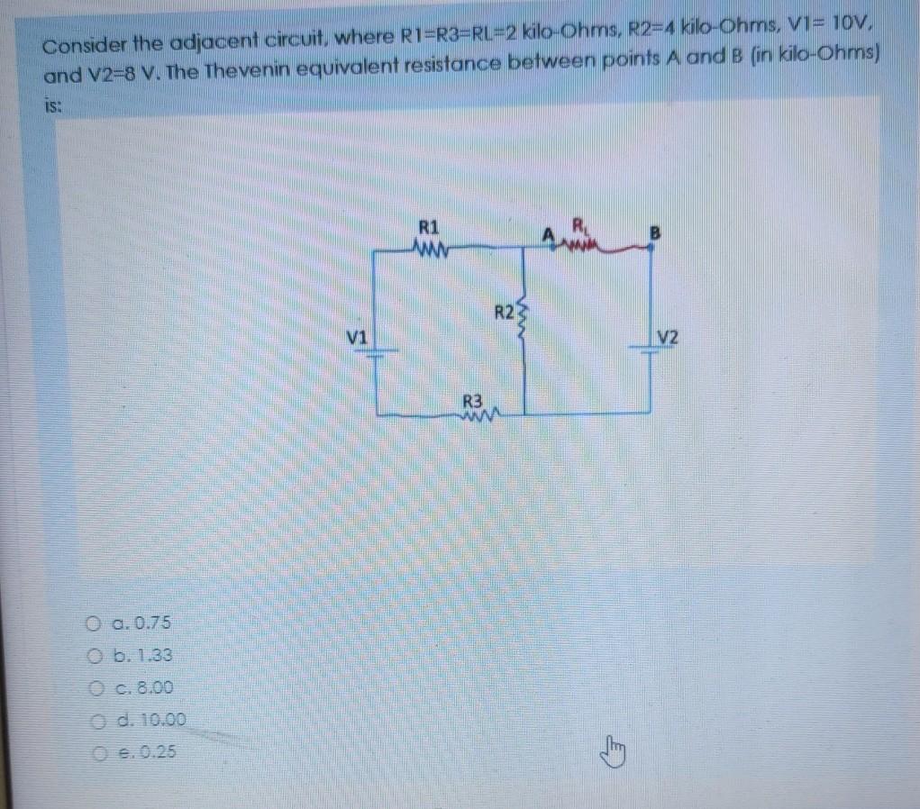 Solved A variable load resistor is connected in series to a