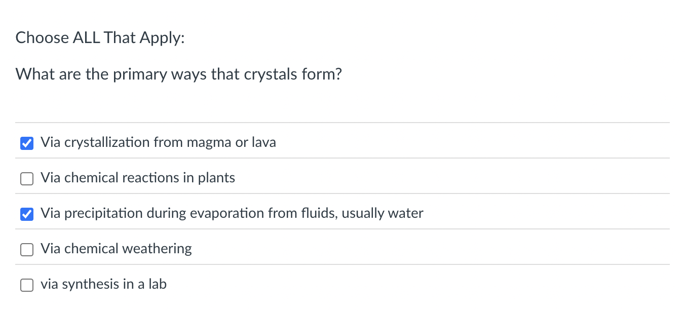 Solved Choose ALL That ApplyWhat are the primary ways that