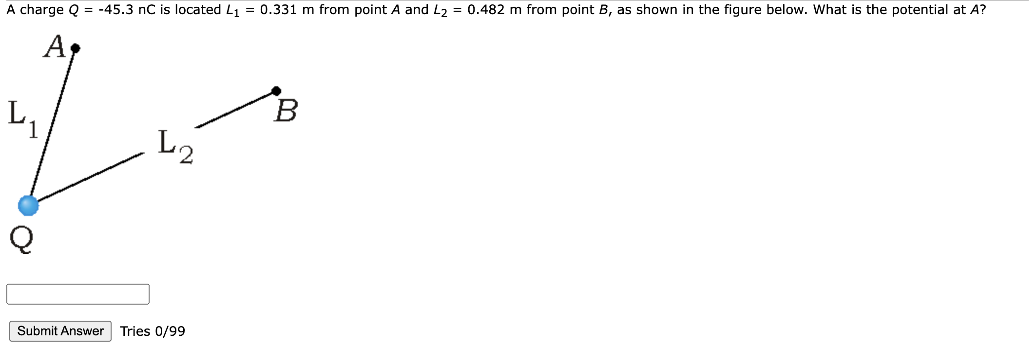 Solved 2.What Is The Potential At B?3.If A Point Charge Q Is | Chegg.com