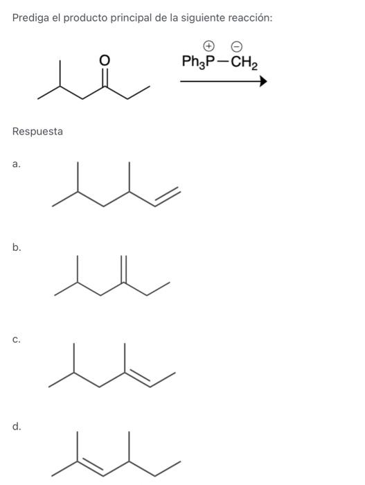 Solved Prediga El Producto Principal De La Siguiente | Chegg.com