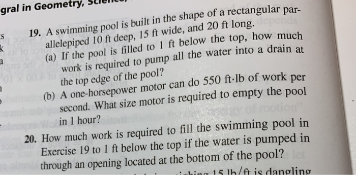 Solved gral in Geometry, Science S 19. A swimming pool is | Chegg.com