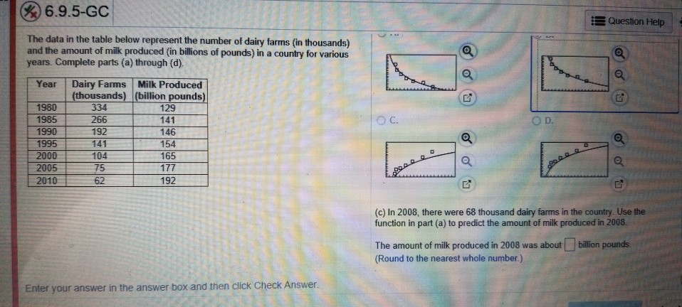 Solved Question Help The data in the table below represent | Chegg.com