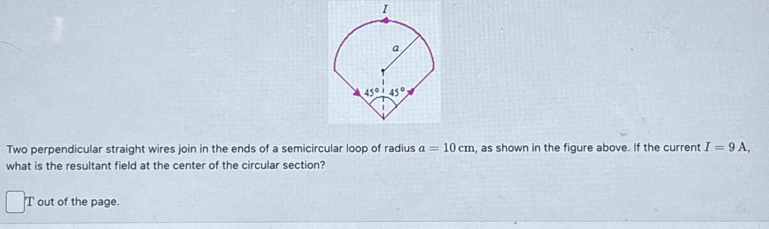 Solved Two perpendicular straight wires join in the ends of | Chegg.com