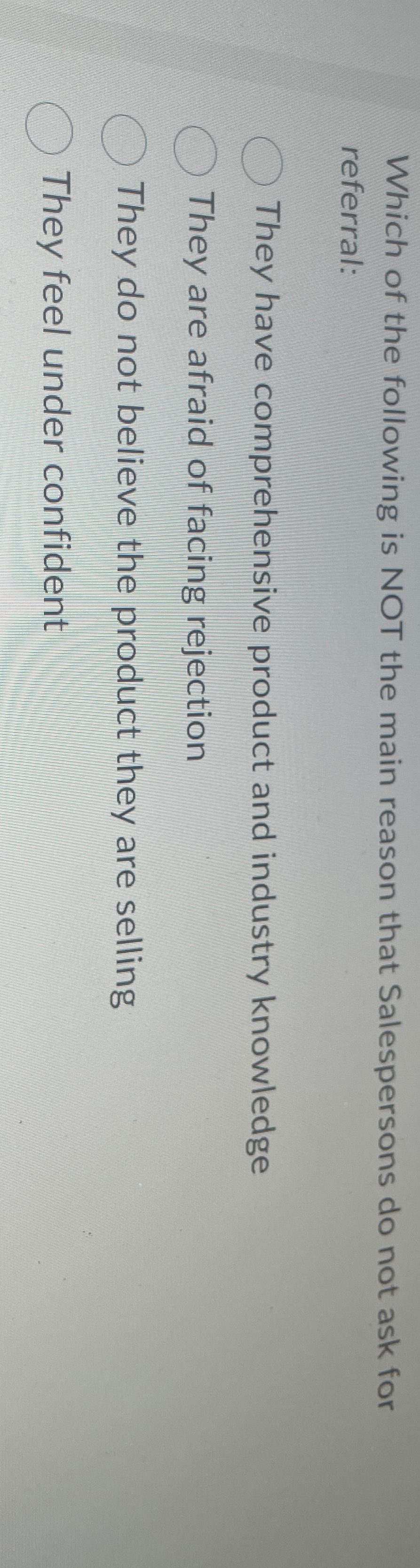 Solved Which of the following is NOT the main reason that | Chegg.com
