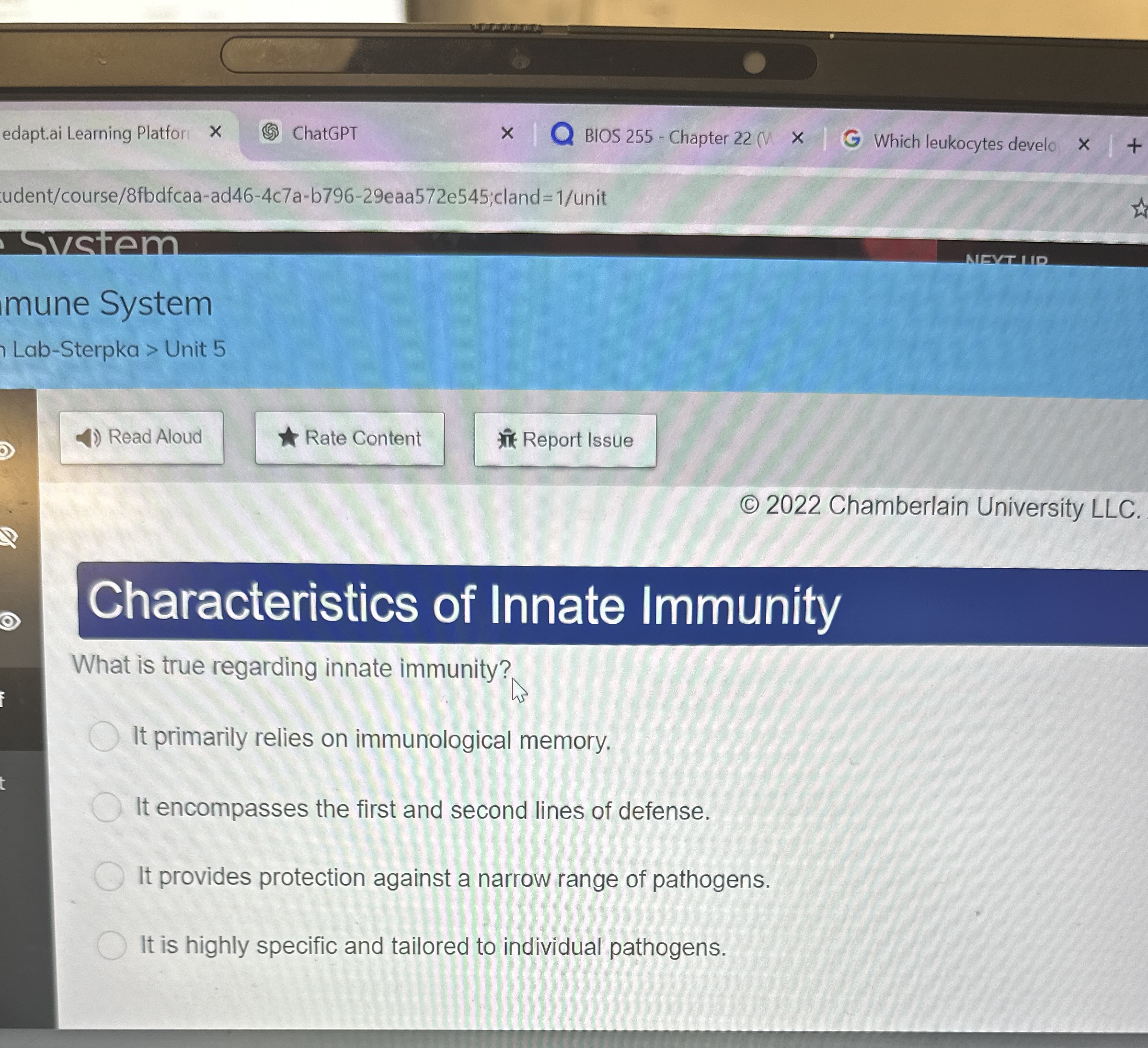 Solved edapt.ai Learning Platfor:ChatGPTBIOS 255Chapter | Chegg.com