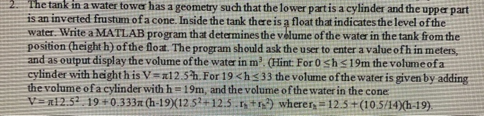 Solved Solve question 2 only using (MATLAB) i need to see | Chegg.com