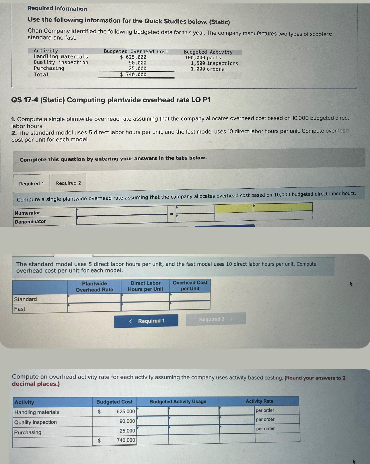 Solved Required informationUse the following information for | Chegg.com