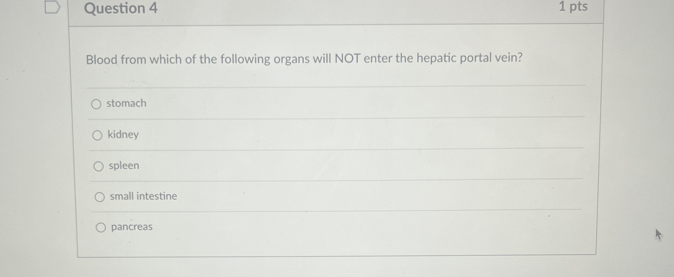 Solved Question 41 ﻿ptsBlood from which of the following | Chegg.com