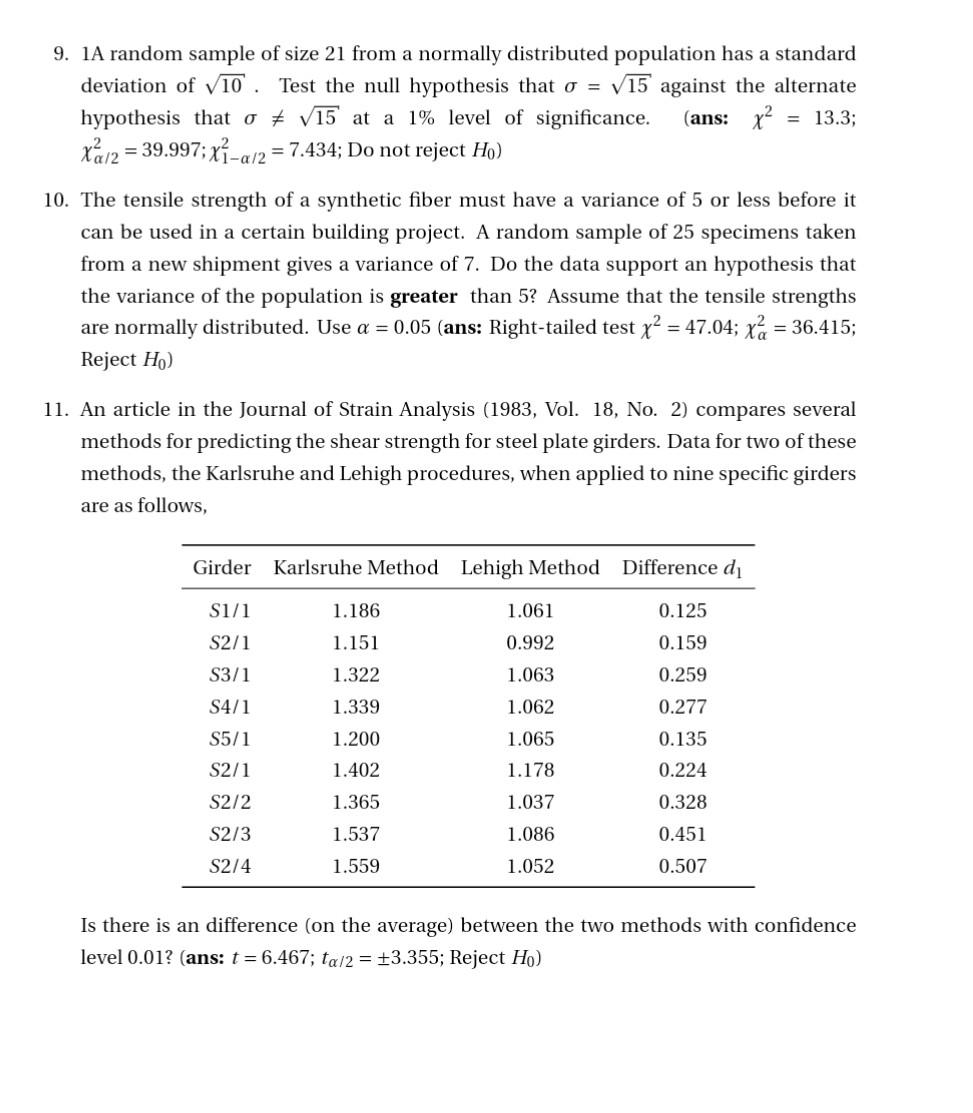 Solved Answer the following questions. Show all working. The | Chegg.com