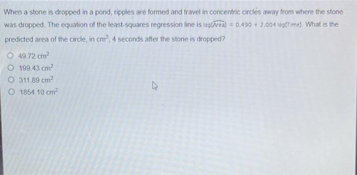 Solved When a stone is dropped in a pond, ripples are formed | Chegg.com