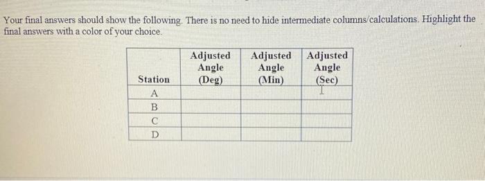 Solved Problem 1. Use Excel to adjust the observed interior | Chegg.com